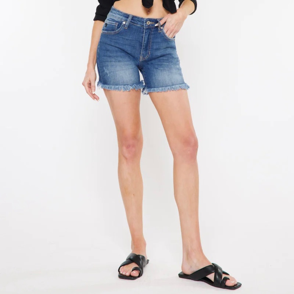 Kancan Kenna High Rise Shorts Medium Wash - Size Medium - New with Tags